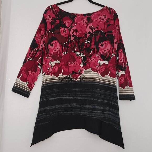 Women's Style & Co. Red and Black Tunic about a Size XL - Picture 2 of 8